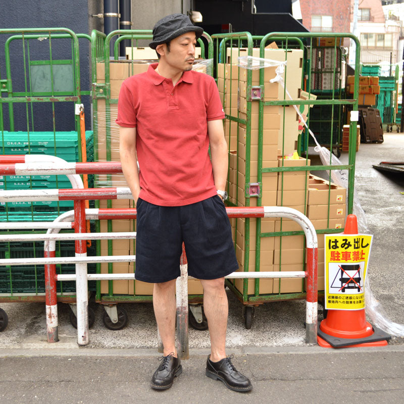 JAPAN BLUE JEANS "JBSP1004" 11oz Indigo Sashiko Jaguard Tuck Shorts