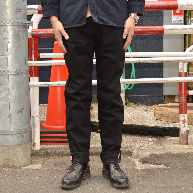 MOMOTARO JEANS "MMJZ1201" #200 CLASSIC TAPERED BLACK ZIPPER 15.7oz