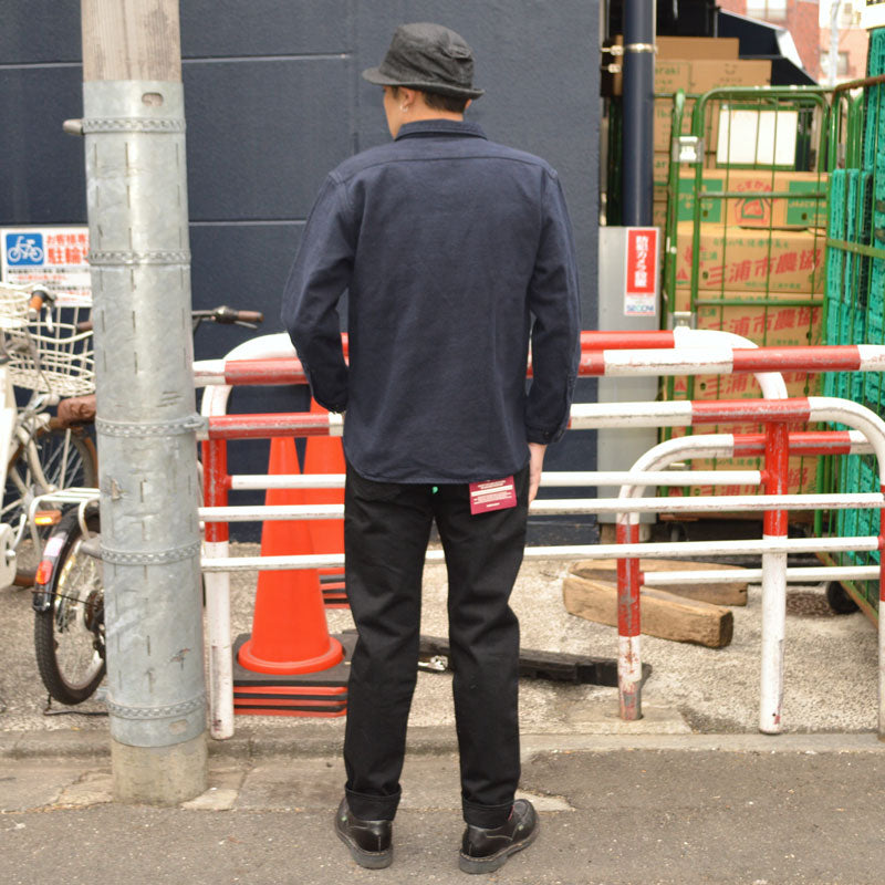 MOMOTARO JEANS "MMJZ1201" #200 CLASSIC TAPERED BLACK ZIPPER 15.7oz