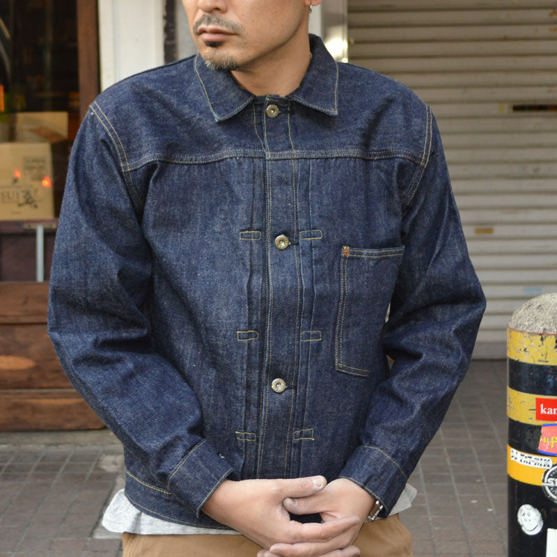 SUGAR CANE "SC19010 / SC19010T" Super “Denim” Collectibles #10 14oz. BLUE DENIM BLOUSE 1945 MODEL