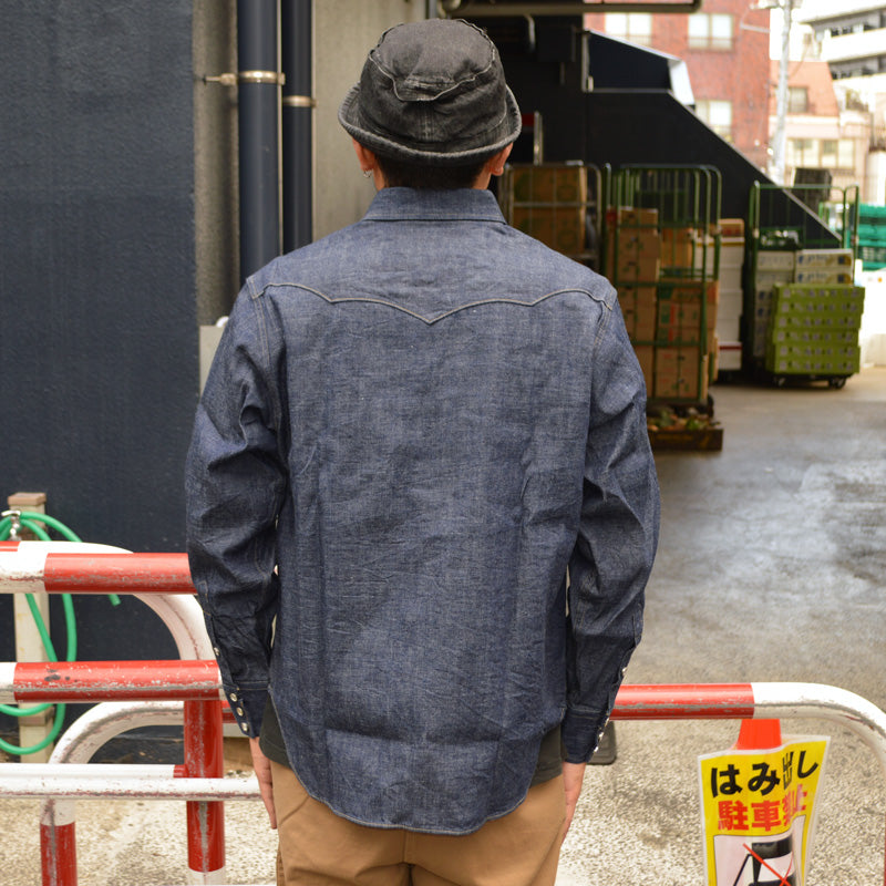 SUGAR CANE、SC28190、Blue Denim L/S Western Shirt