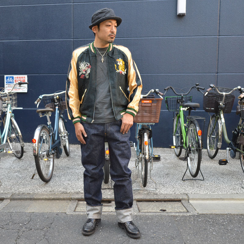 TAILOR TOYO "TT15542-119" Early 1950s Style Acetate Souvenir Jacket “JAPAN MAP” × “GOLD DRAGON”