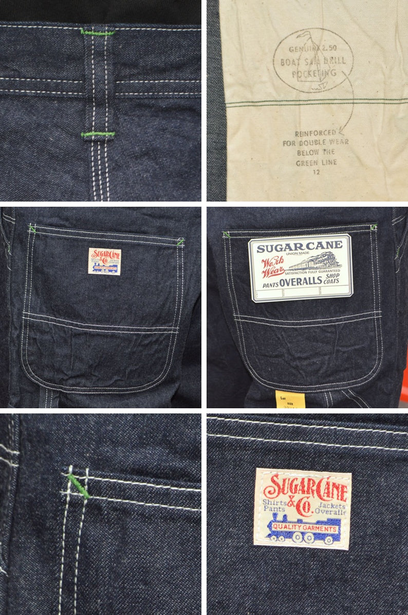 SUGAR CANE "SC52565" 11oz. Blue Denim Work Shorts
