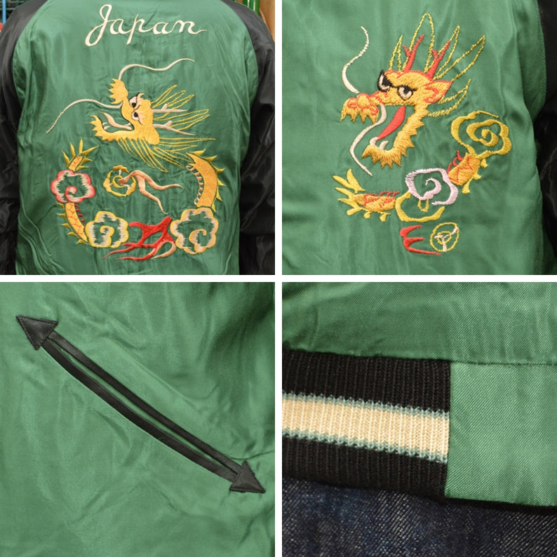 TAILOR TOYO "TT15795" Early 1950s Style Velveteen Souvenir Jacket “TIGER HEAD”×”GOLD DRAGON”