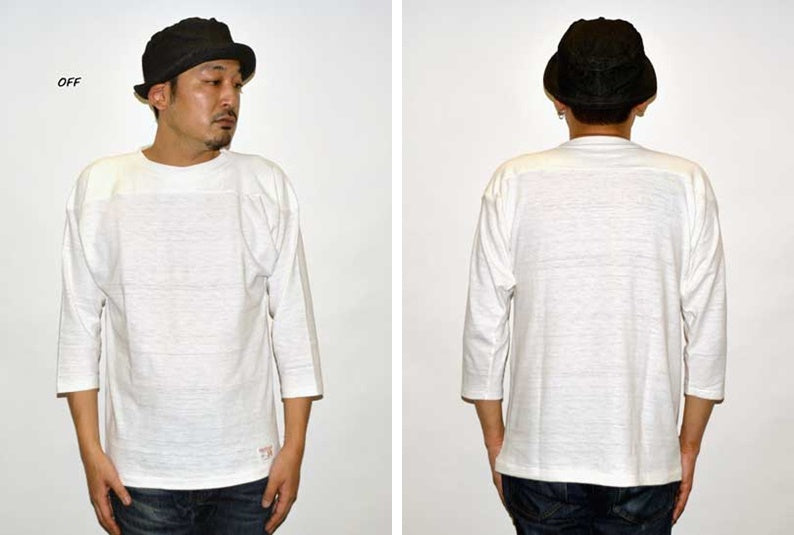 WARE HOUSE "4063" 3/4 Sleeve Football T-shirt