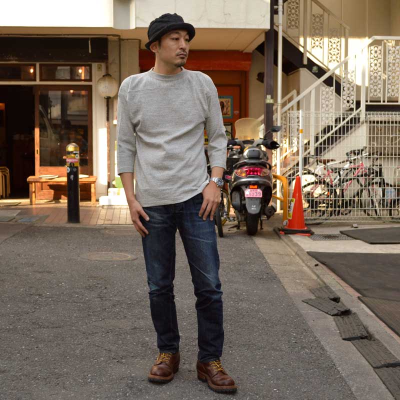 WARE HOUSE "4063" 3/4 Sleeve Football T-shirt