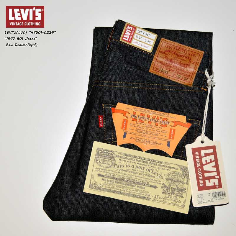 LEVI S VINTAGE CLOTHING 47501 0224 501XX 1947 Model 501 JEANS organ BEARS TOKYO