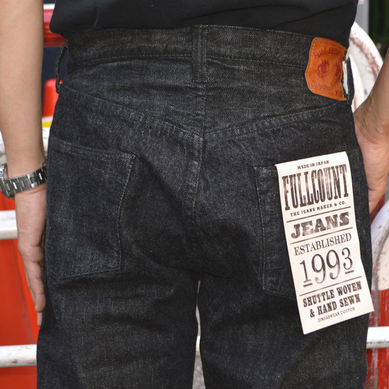 FULL COUNT "0105BK" Wide Black Selvedge Denim