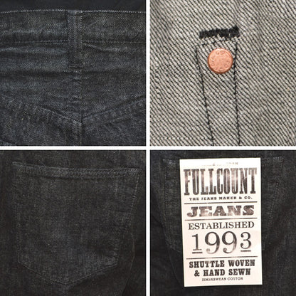 FULL COUNT "0105BK" Wide Black Selvedge Denim