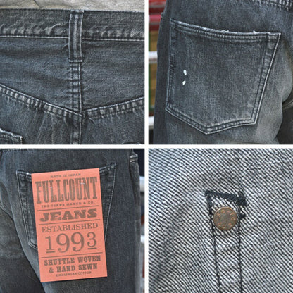 FULL COUNT "0105BKHW" Wide Black Selvedge Denim Dartford