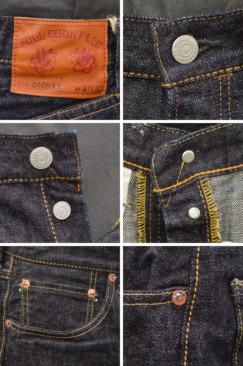 FULL COUNT "0105XX" Wide Denim