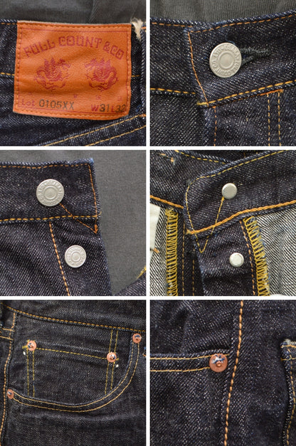FULL COUNT "0105XX" Wide Denim