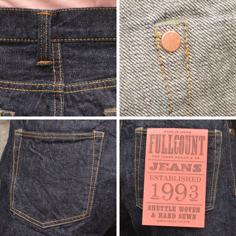 FULL COUNT "0107" Womens Wide Straight Monroe Denim