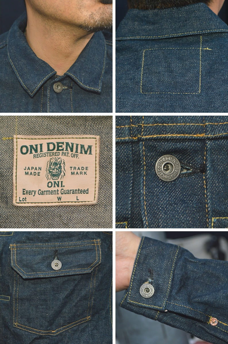 ONI DENIM "01507L-Ishikawadai" 15oz Ishikawadai Denim Type 1 Jacket
