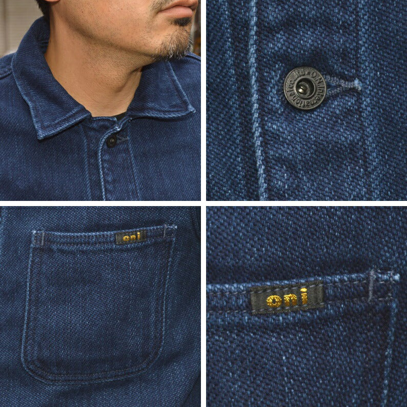 ONI DENIM "03501-3×3IDT" Indigo Twill Bio Wash Coverall