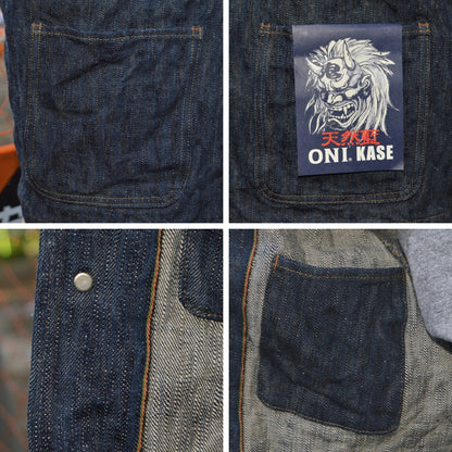 ONI DENIM "03502-ONI KASE" 16oz Natural Indigo ONIKASE Coveralls