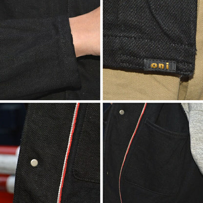 ONI DENIM "03502ZR-BKBK" 0oz Oni Secret Black Denim Coverall