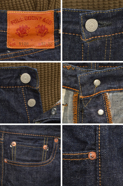 FULL COUNT "1108" Slim Straight Denim