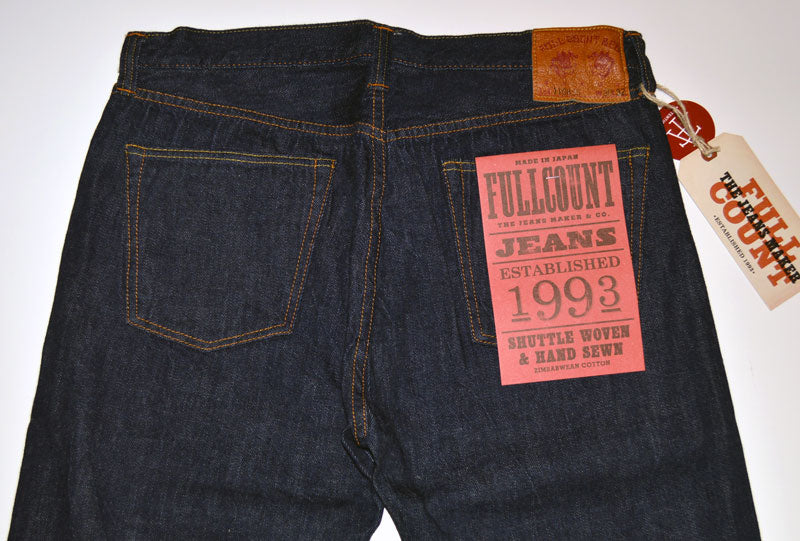 FULL COUNT "1108SS" 11.5oz Slim Straight Denim (Super Smooth)