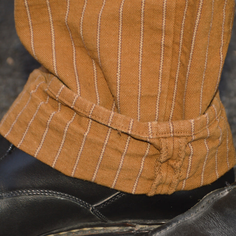 GREENEBAUM OVERALLS (WAREHOUSE) "1229" 1900 4POCKET HEAVY LEATHER BOUND OVERALL (DUCK STRIPE)