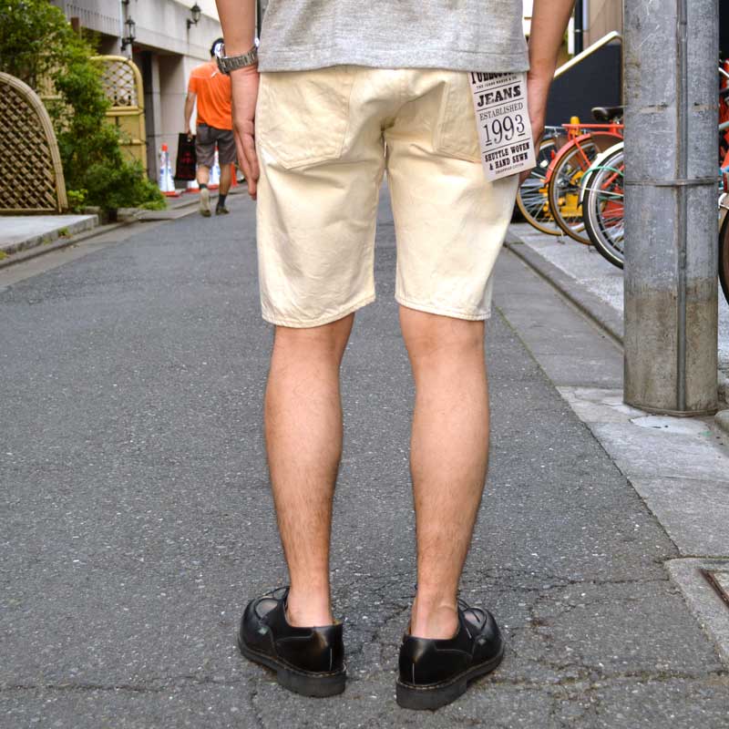 FULL COUNT×BEARS' "1904EC" 5POCKET DENIM SHORTS ECRU