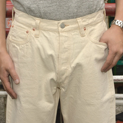FULL COUNT "1904EC" 5POCKET ECRU DENIM SHORTS