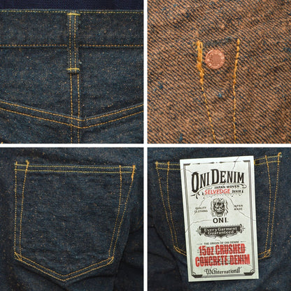 ONI DENIM "200CCD-MOCA" 15oz Crushed Concrete Denim Weft Moca