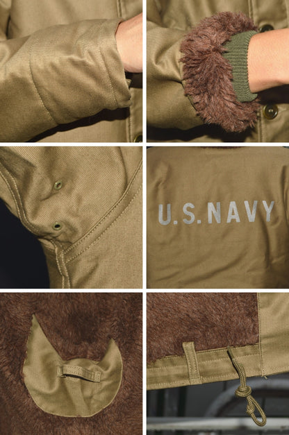 WAREHOUSE "Lot.2181" NAF1168 N-1 WINTER JACKET KHAKI (NXs-1404) USS ROCK AGSS-274 WWII Submarine