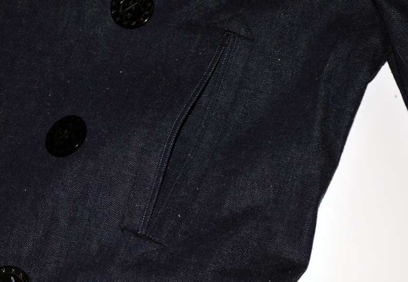 Black Friday!! 30%OFF!! WARE HOUSE "Lot.2205" 1920'S WW1 STYLE U.S.NAVY 13STARS PEA COAT(Denim)