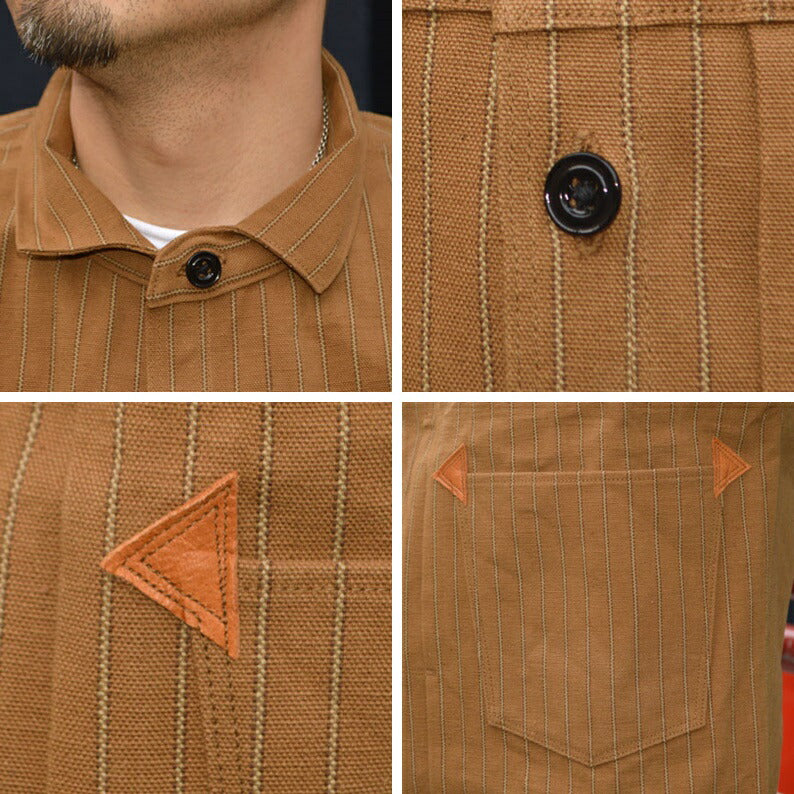 GREENEBAUM OVERALLS (WARE HOUSE) "2214 BR" 1880 HEAVY LEATHER BOUND BROWSE (BROWN STRIPE)