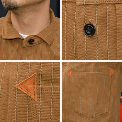 GREENEBAUM OVERALLS (WARE HOUSE) "2214 BR" 1880 HEAVY LEATHER BOUND BROWSE (BROWN STRIPE)