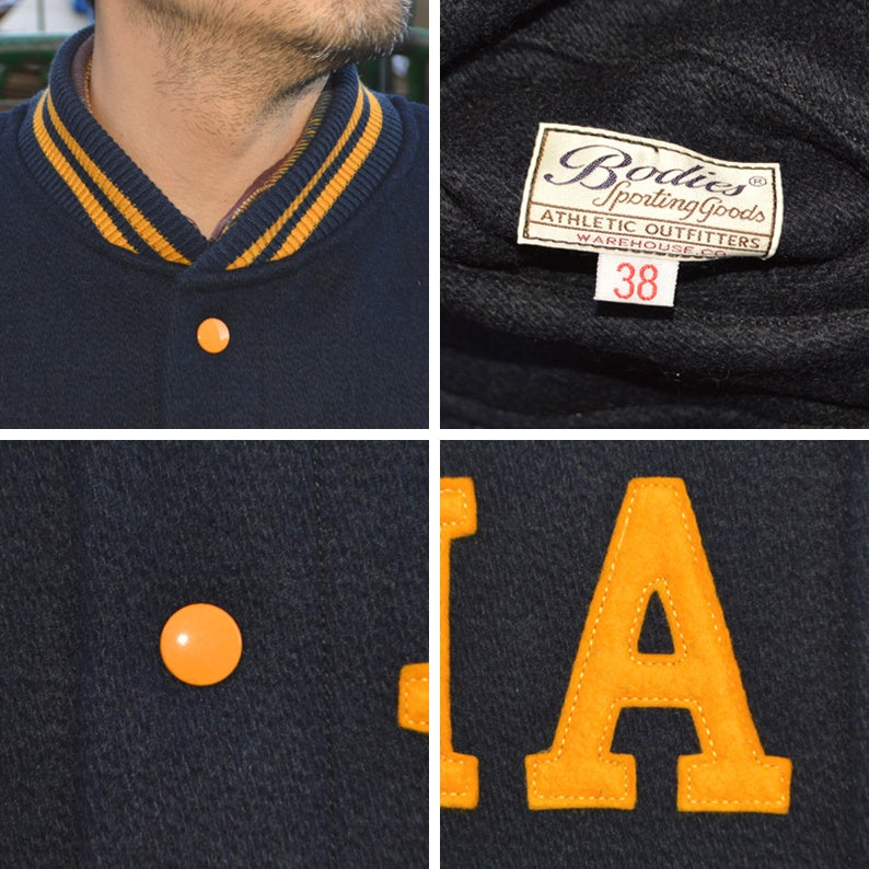 WAREHOUSE "Lot.2240" 1950’s NAVY VARSITY JACKET