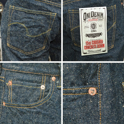 ONI DENIM "246-CCD-Kabuki" 15oz Crushed Concrete Denim kabuki Selvedge Neat Straight