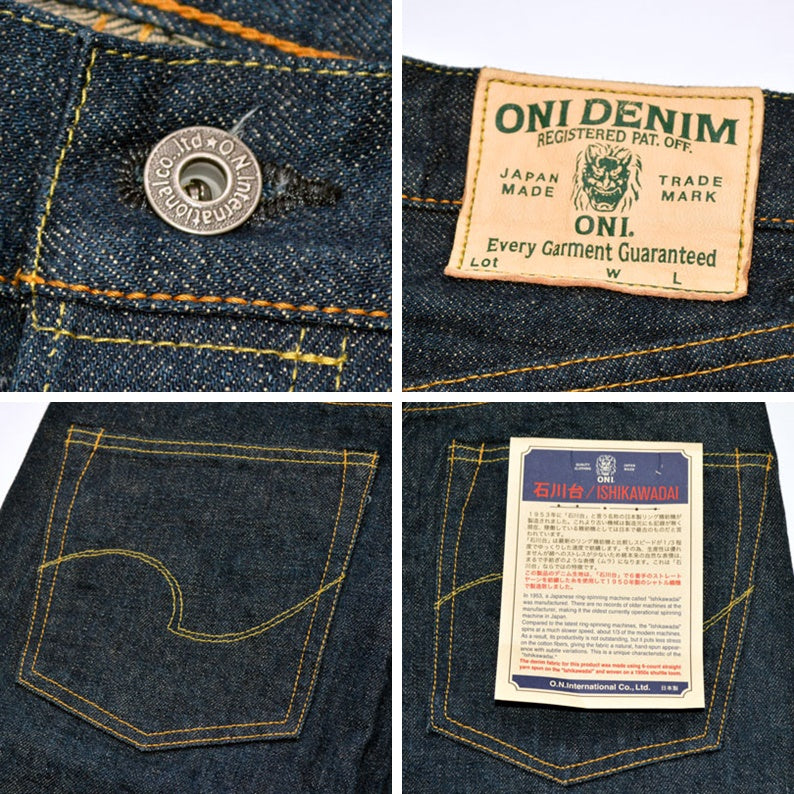 ONI DENIM "246-Ishikawadai" 15oz Ishikawadai Denim Neat Straight