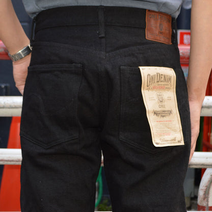 ONI DENIM "246ZR-BKBK" 20oz Secret Black Denim Neat Straight