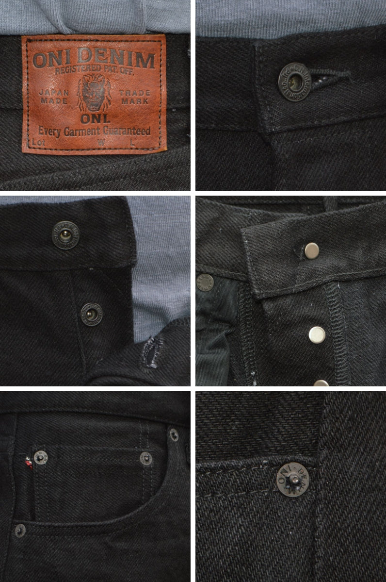 ONI DENIM "246ZR-BKBK" 20oz Secret Black Denim Neat Straight