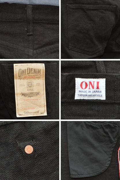 ONI DENIM "246ZR-BKBK" 20oz Secret Black Denim Neat Straight