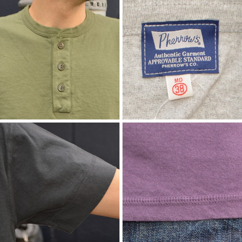 PHERROW'S "PHNT" S/S Henley Neck Tee