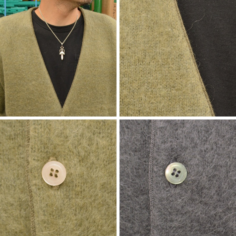 PHERROW'S "25W-PMSC1" Mohair Knit Cardigan