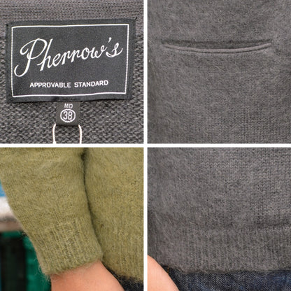 PHERROW'S "25W-PMSC1" Mohair Knit Cardigan