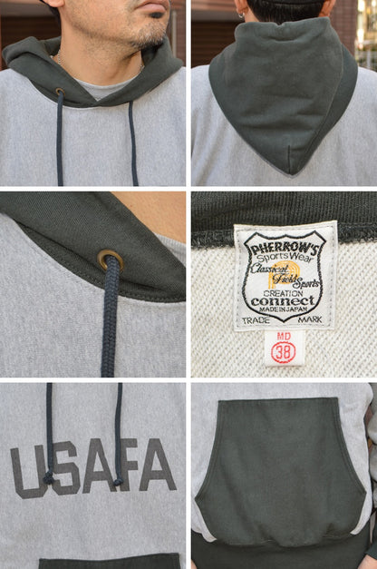 PHERROW'S "25W-PRHP-TT1" Two-tone Color Sweat Hooded Parka "USAFA"