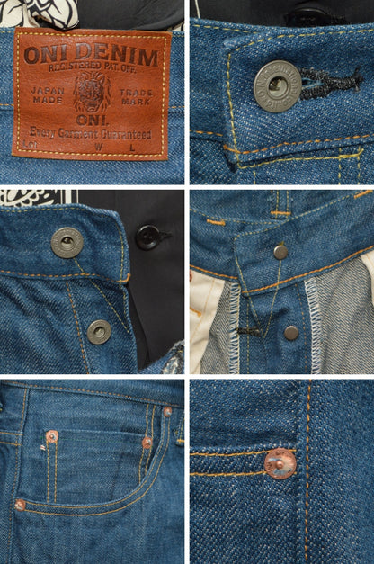 ONI DENIM "271-OFBD" 13.7oz Old Fade Blue Denim Just Right Straight