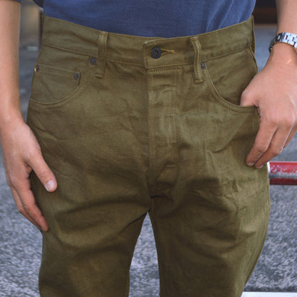 ONI DENIM、"271-OLOL"、12oz Selvedge Olive Denim Just Right Straight