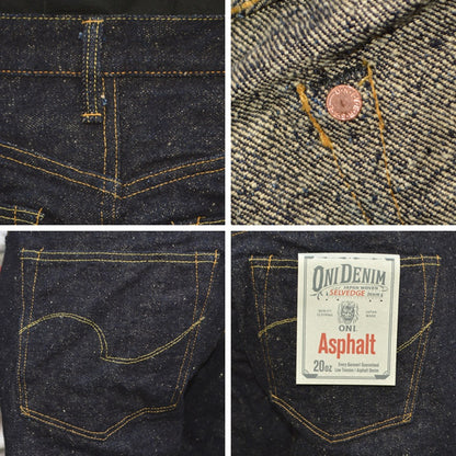ONI DENIM、"288-Asphalt"、20oz Asphalt Denim Regular Straight