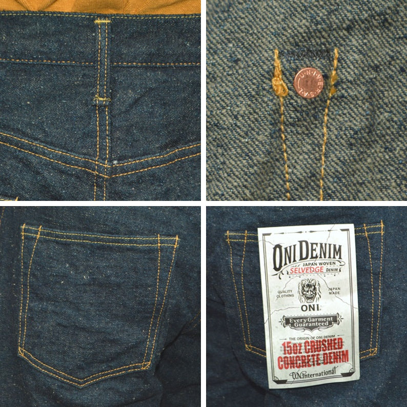 ONI DENIM "200CCD-GOLV" 15oz Crushed Concrete Denim Weft Olive