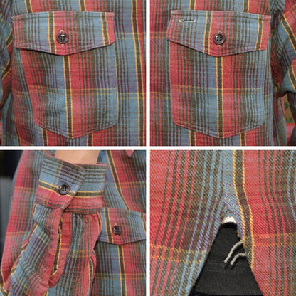 WAREHOUSE "Lot 3022 G" Flannel Shirts With Chinstrap