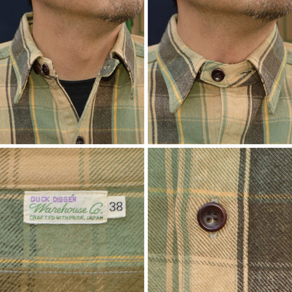 WAREHOUSE "Lot 3022 H" Flannel Shirts With Chinstrap