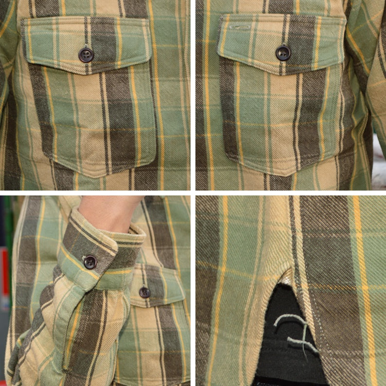 WAREHOUSE "Lot 3022 H" Flannel Shirts With Chinstrap
