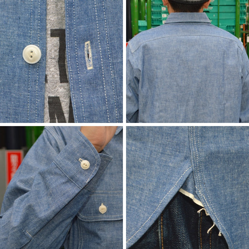 WAREHOUSE "3048" BIG YANK TYPE CHAMBRAY SHIRTS
