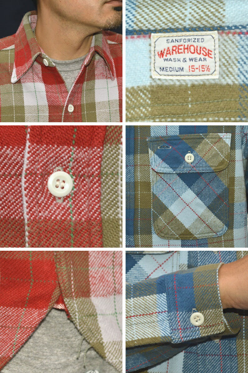 WARE HOUSE "Lot 3104 E" Flannel Shirts E